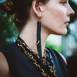 Beltshazzar Jewels ‘Huntress’ Leather Earring’s